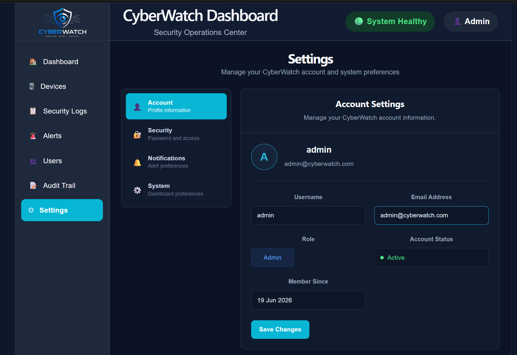 CyberWatch project